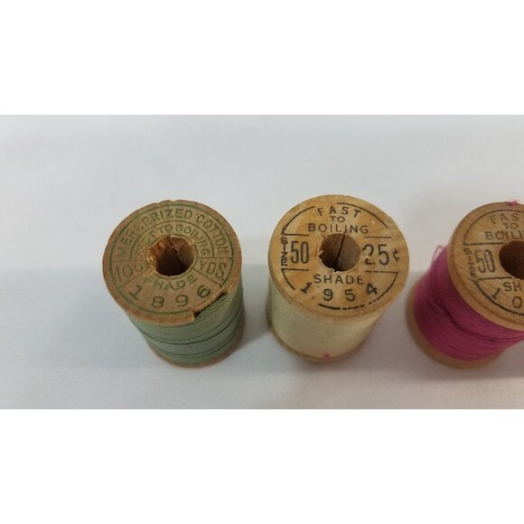 Vintage Belding Corticelli Bel-Waxed Mercerized Cotton Thread Spools Lot Of 4 - Picture 2 of 7